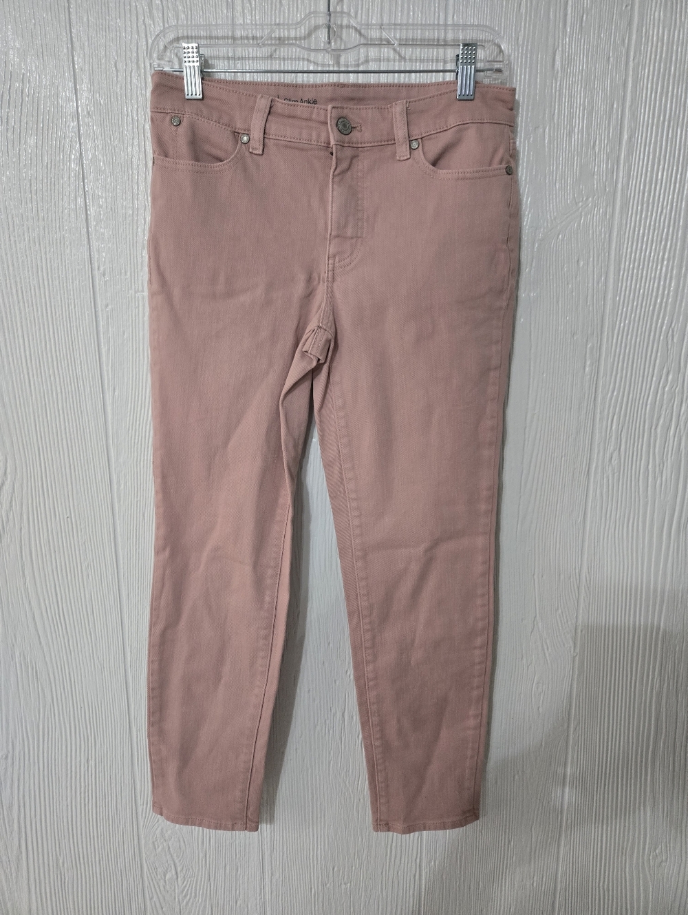 Talbots Women Flawless Sim Ankle Jeans Size 2P Pink Denim